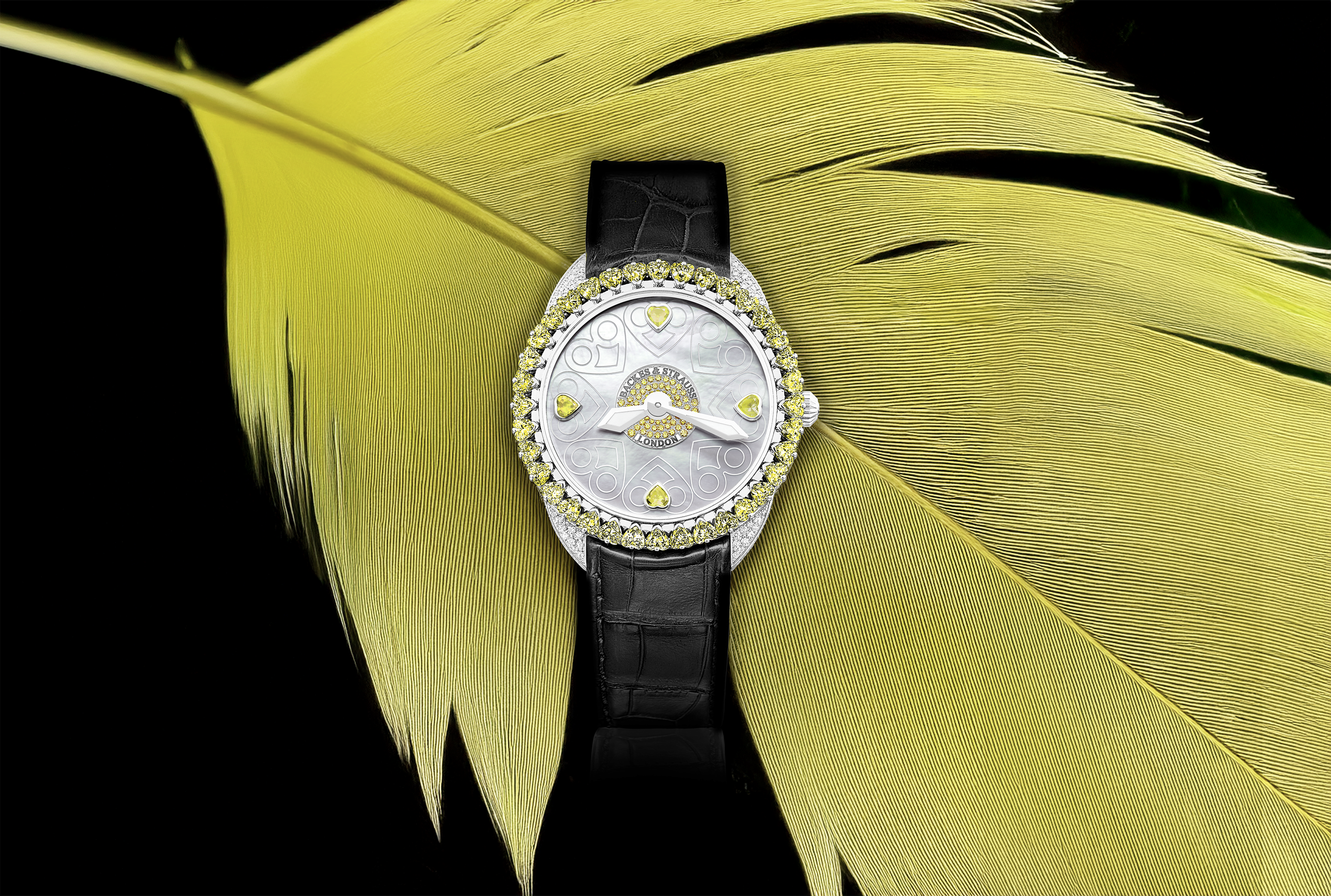 Namib Queen of Hearts 37 mm High-Jewellery Watch – Ethical Yellow